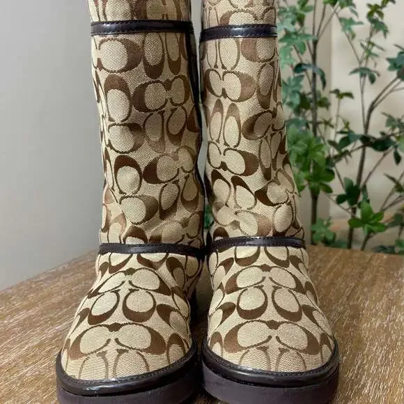 Coach Nikole Signature Shearling Boots A7266 - Picture 5 of 9